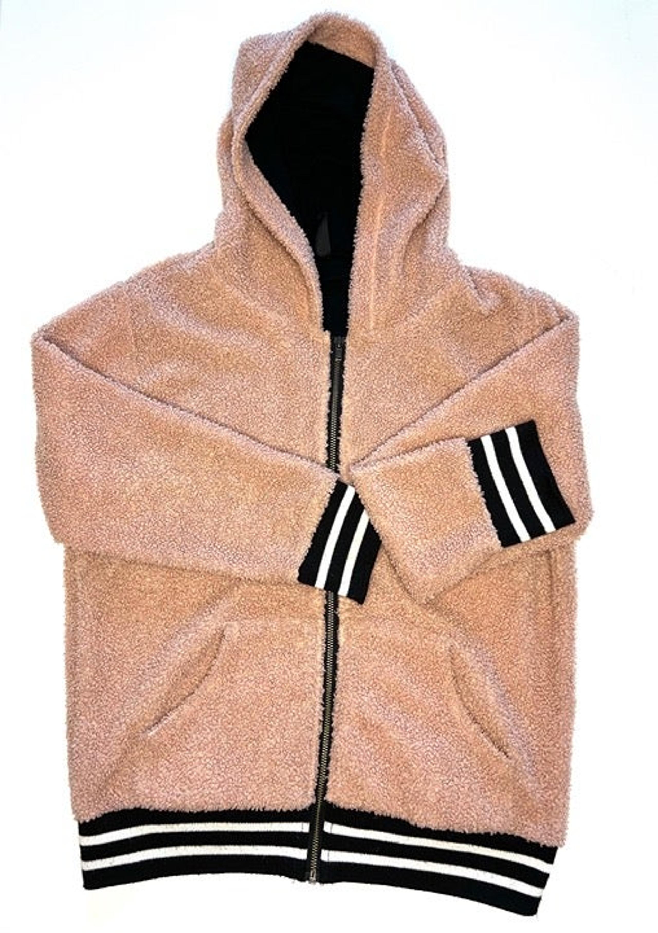 Pixie Lane sherpa hoodie jacket pink size 8