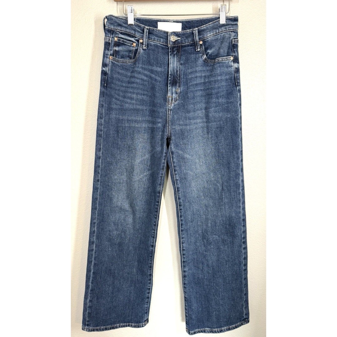 MOTHER SUPERIOR The Insider Crop Step Fray Not Rough Enough Jeans Sz 30 Wide Leg