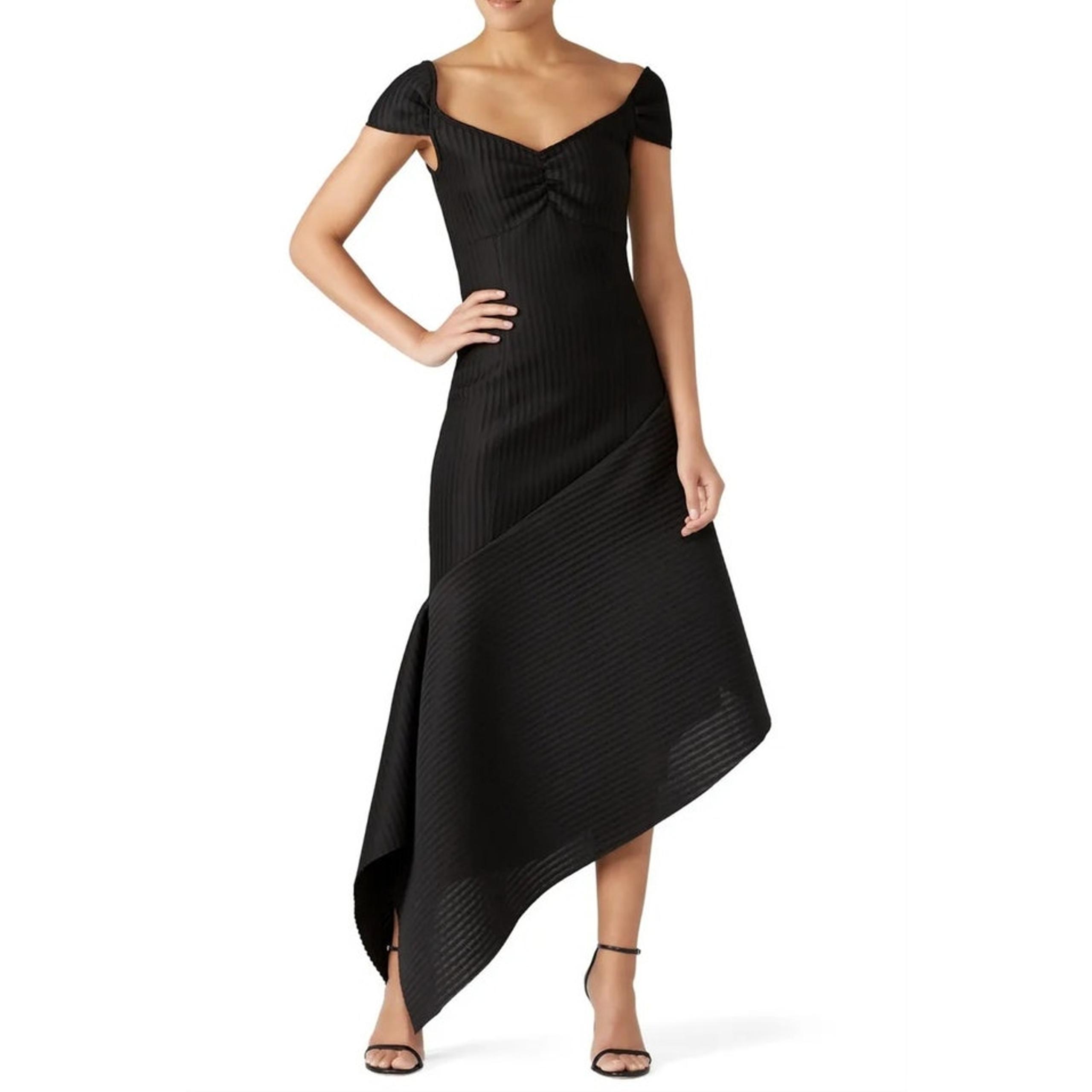 Opening Ceremony Asymmetrical Cap Sleeve Scuba Gown Size Small