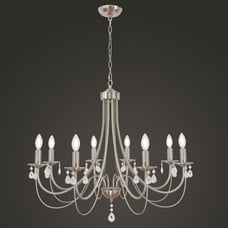 Chandelier Crystal, Brushed Nickel