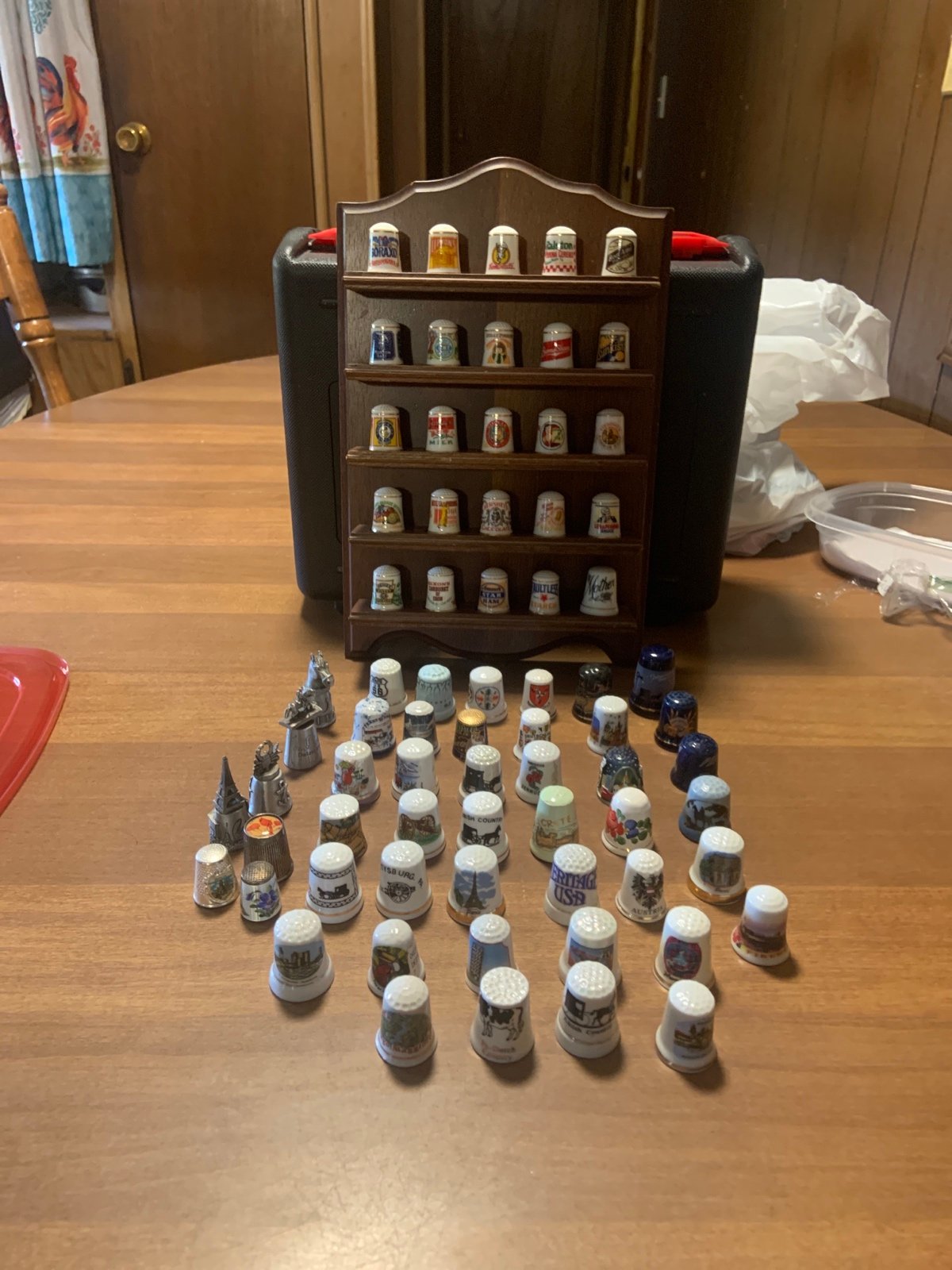 Thimble Collection w Shelf