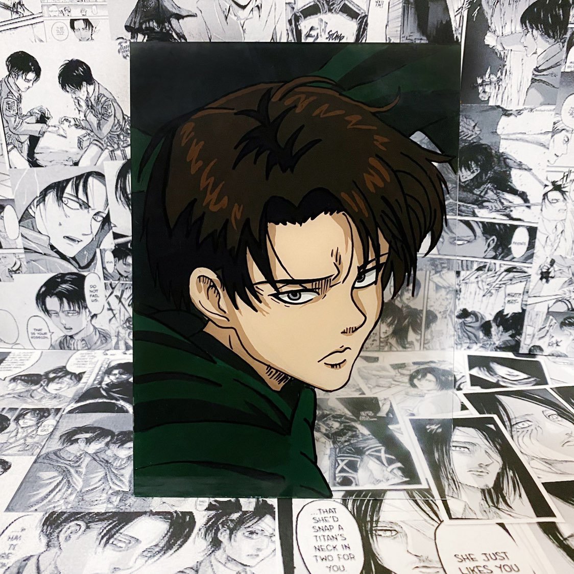 Levi Ackerman Glass Painting Attack on T