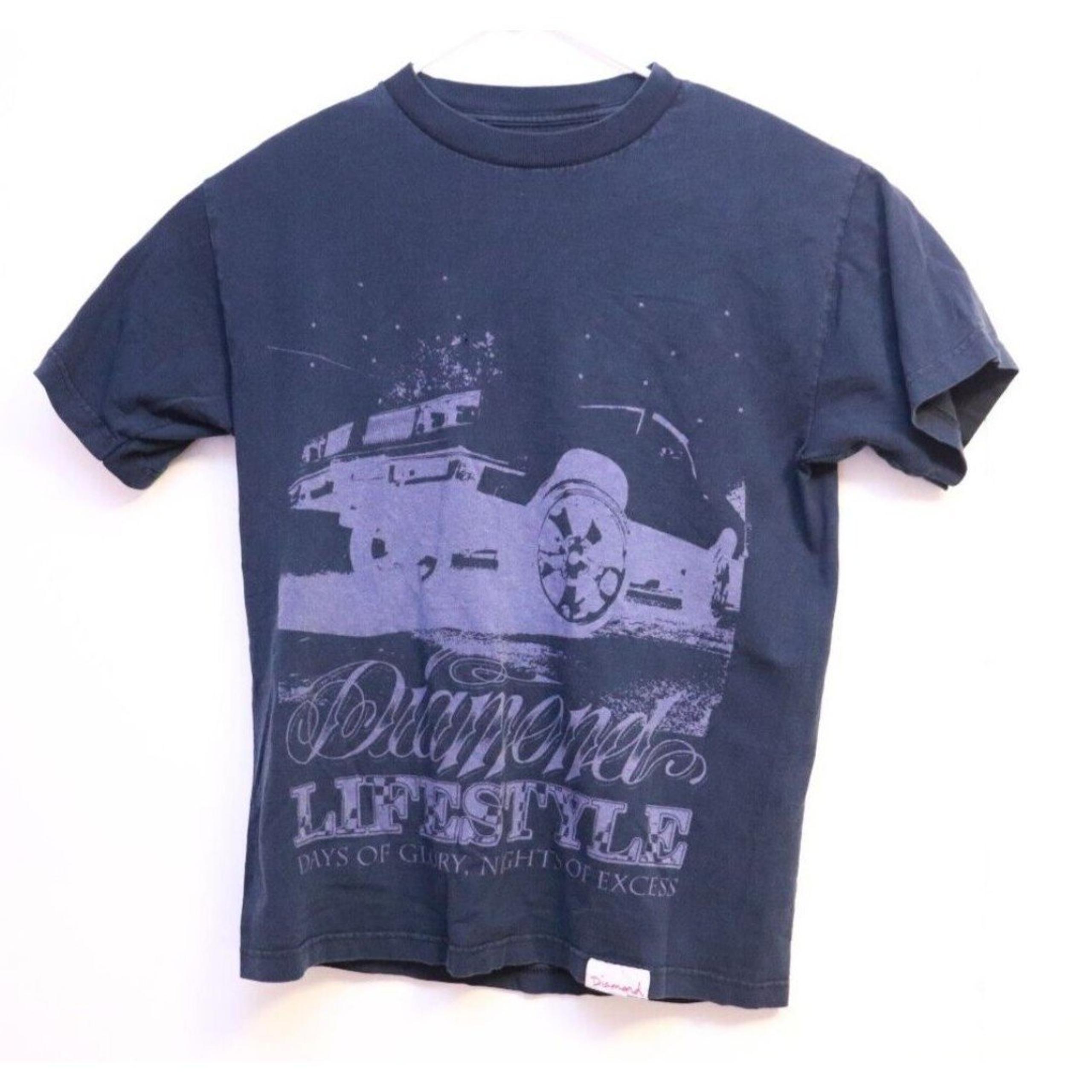 Vintage Diamond Supply Co Zenetti T Shirt Size Medium Blue