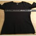 INC INTERNATIONAL CONCEPTS Pre-Owned Scoop Neck Knit Top, BLACK, Size S
