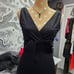 Black Goth Gown Morticia Addams Bat Dress Nine West Vtg LBD Vintage Size 6