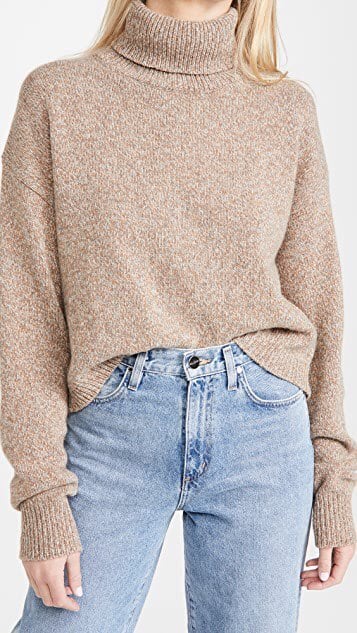Tibi Turtleneck Cropped Pullover