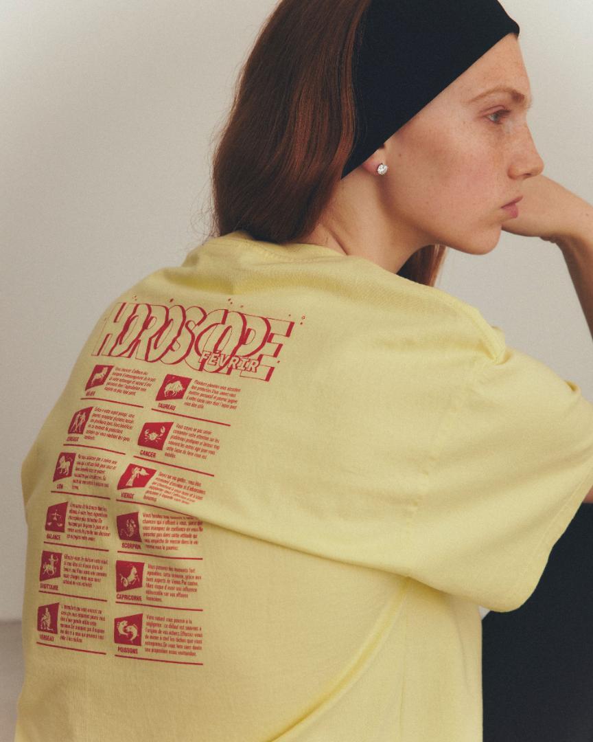 The Shinzone HOROSCOPE TEE in LIMEYELLOW.