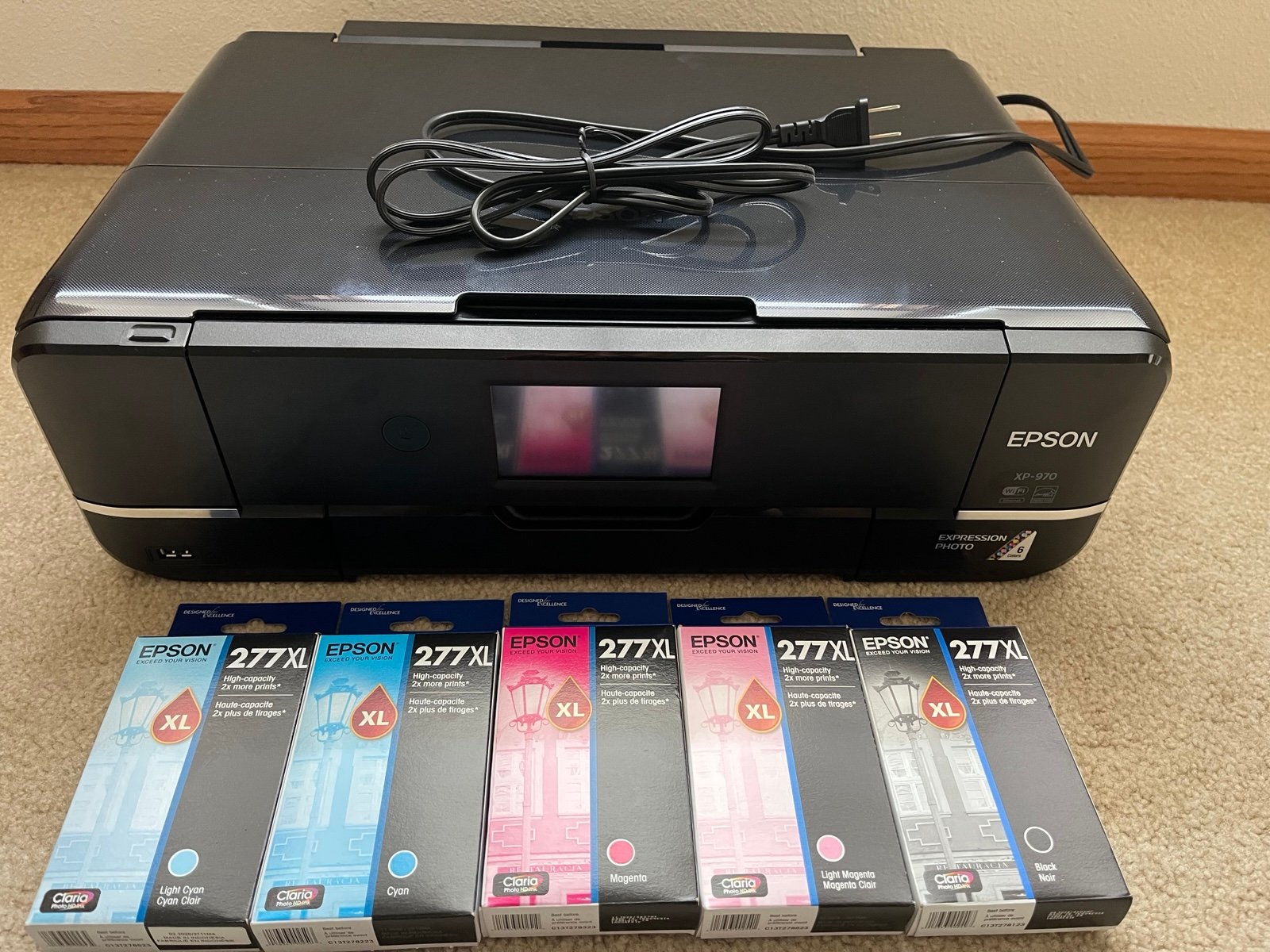 Epson XP-970 Inkjet All-In-One Printer + 5 Ink cartridges bundle