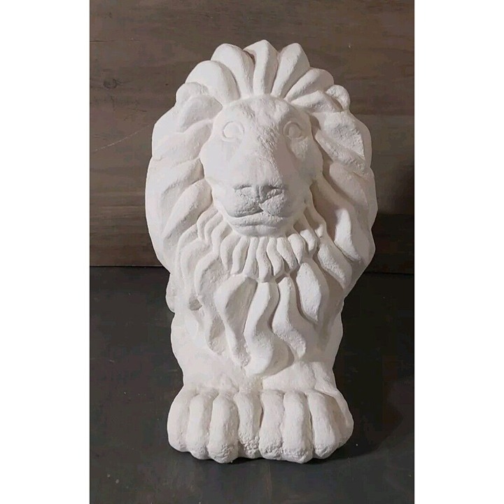 Ceramic Bisque Ready to Paint Large Textured Laying Down Lion 15x11