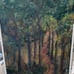 Large Antique Original 27 X 40 Abstract Landscape Oil Painting On Canvas