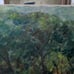Large Antique Original 27 X 40 Abstract Landscape Oil Painting On Canvas