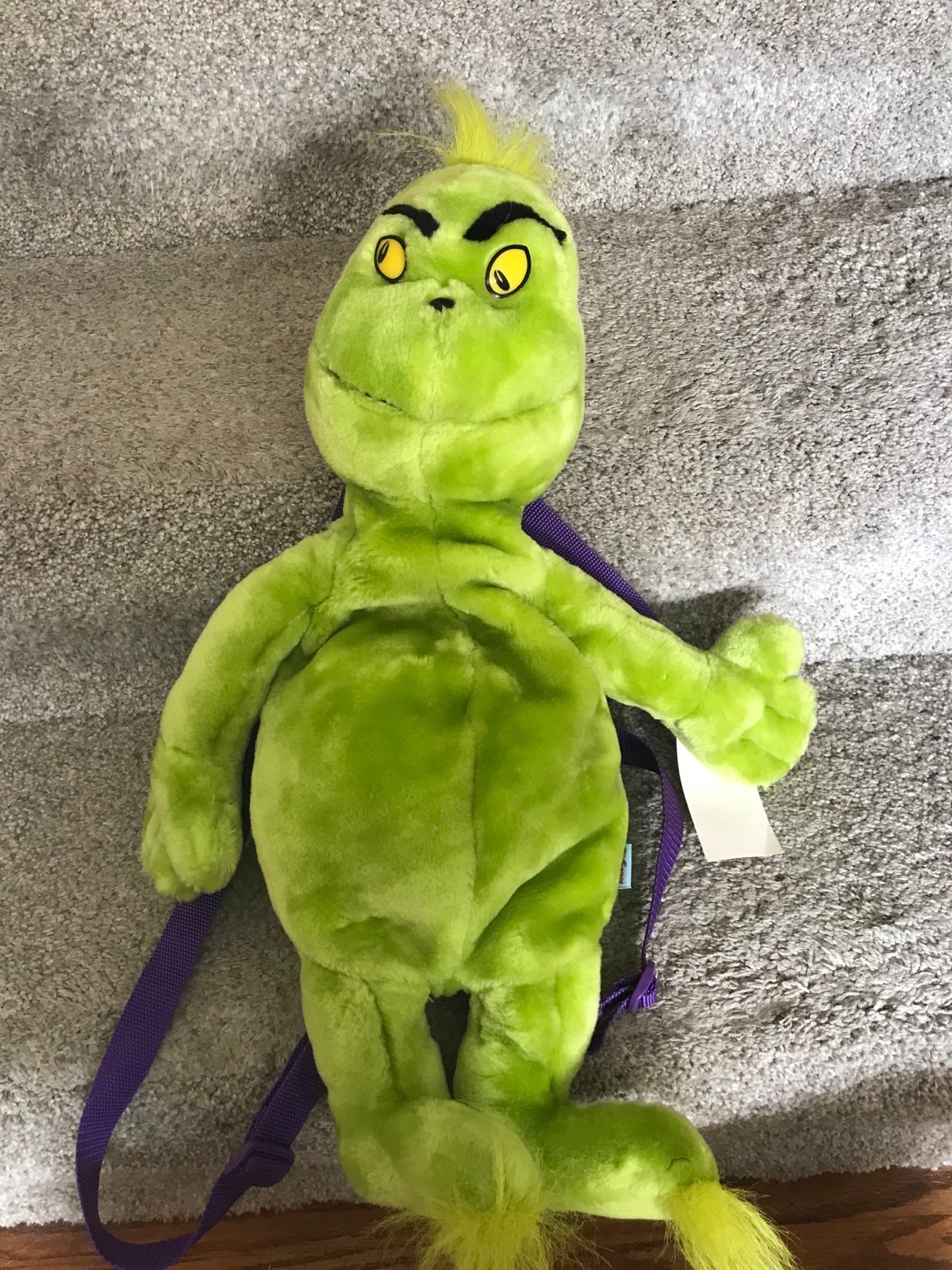 Vintage Grinch Dr Seuss Plush Backpack