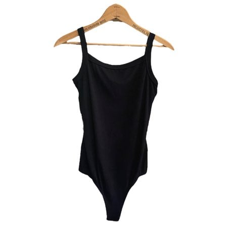 House of Harlow 1960 black ribbed sleeveless bodysuit
