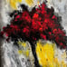Abstract painting “ Red Tree”