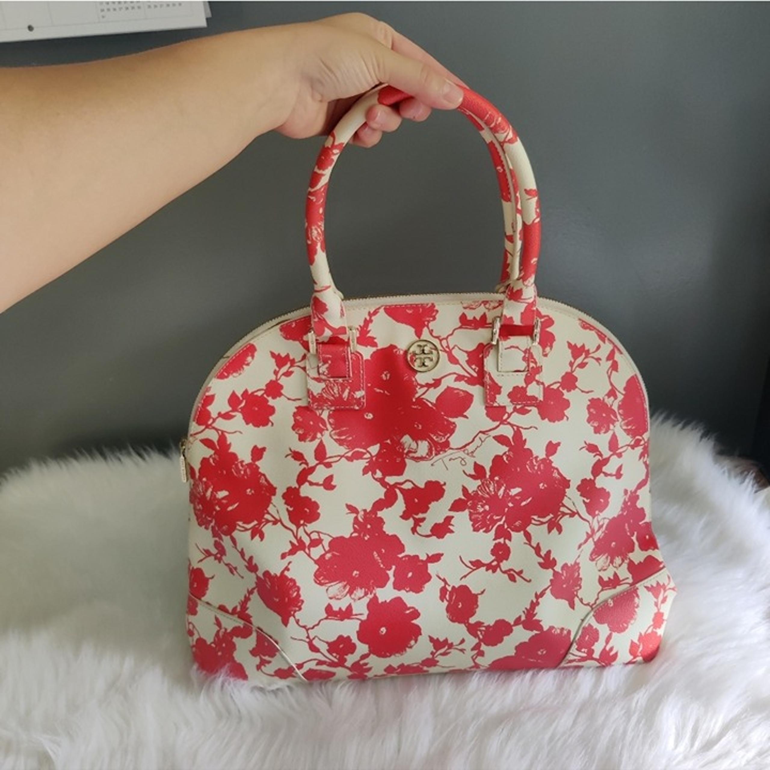 Tory Burch Floral Printed Robinson Dome Satchel Bag