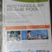 7ft Above Ground rectangular pool by Int