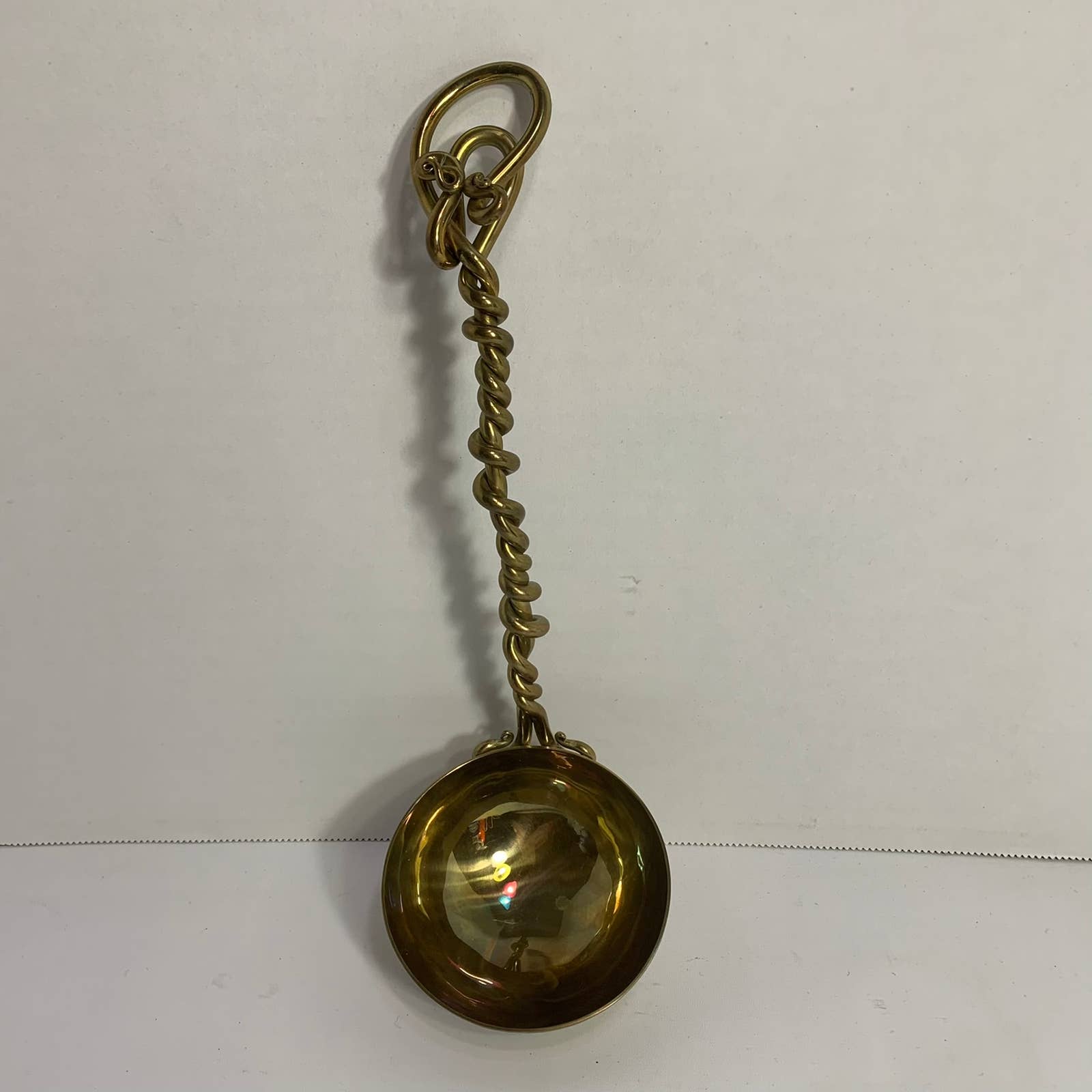 Vintage Joe Spoon Brass Copper Wrought Art Handmade Ladle Signed 1985