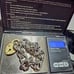 VINTAGE Sterling silver Victorian repousse padlock heart curb link bracelet 8 L