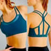 Weissman Balera dance teal sport Mesh Strappy Bra Top crop rhinestone MT10874 SA
