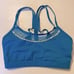 Weissman Balera dance teal sport Mesh Strappy Bra Top crop rhinestone MT10874 SA