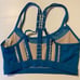 Weissman Balera dance teal sport Mesh Strappy Bra Top crop rhinestone MT10874 SA