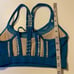 Weissman Balera dance teal sport Mesh Strappy Bra Top crop rhinestone MT10874 SA