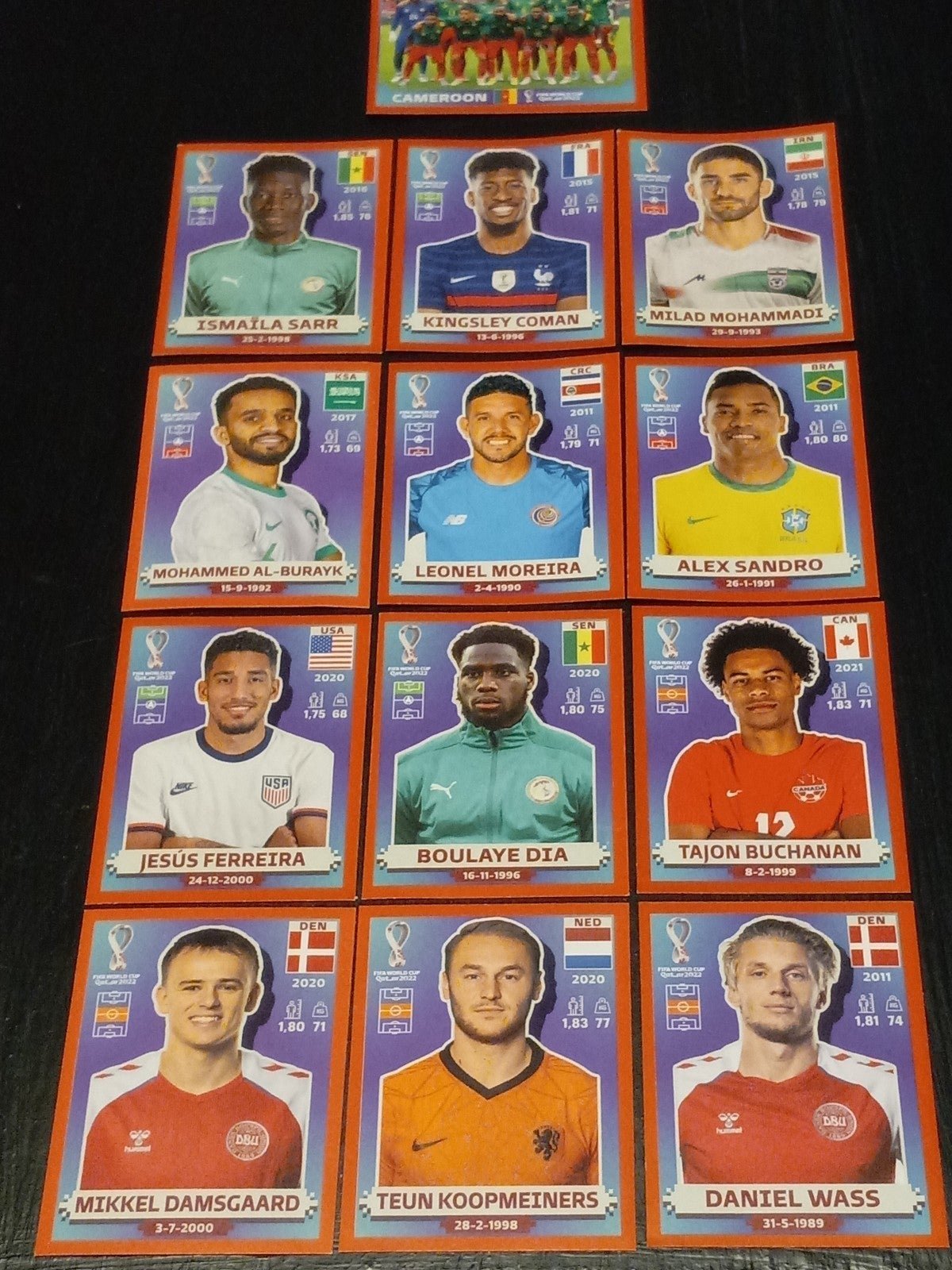 PANINI FIFA STICKERS RED PARALLEL
