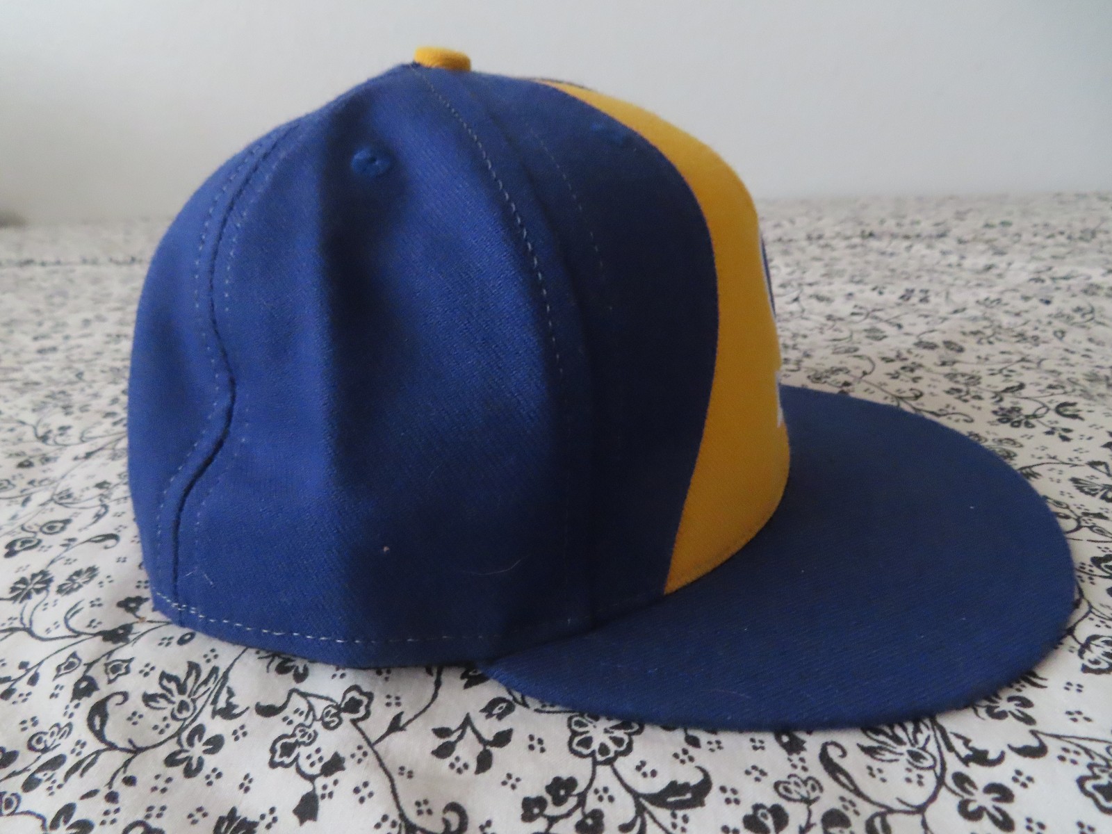 Ebbets Field 1979 Spokane Indians Hat Fitted Mens 7 Blue Yellow Baseball Cap