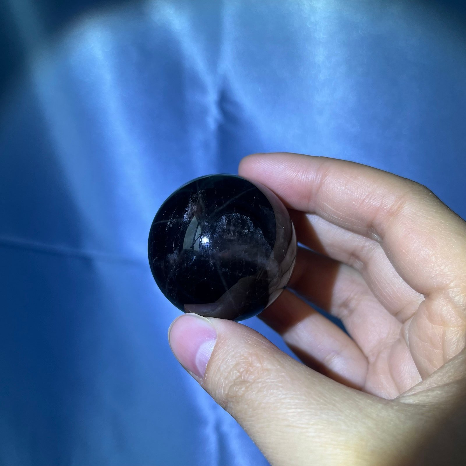 Star Black Rose Quartz Sphere