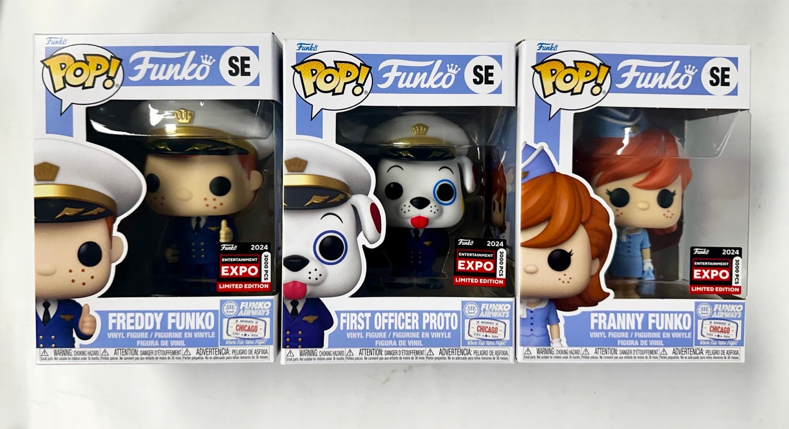 Funko Pop! Freddy, Franny & First Officer Proto #SE C2E2 2024 Airways Exclusive