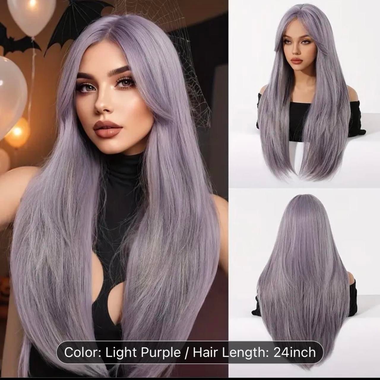 Pastel purple Fashion Butterfly Haircut layered Wig