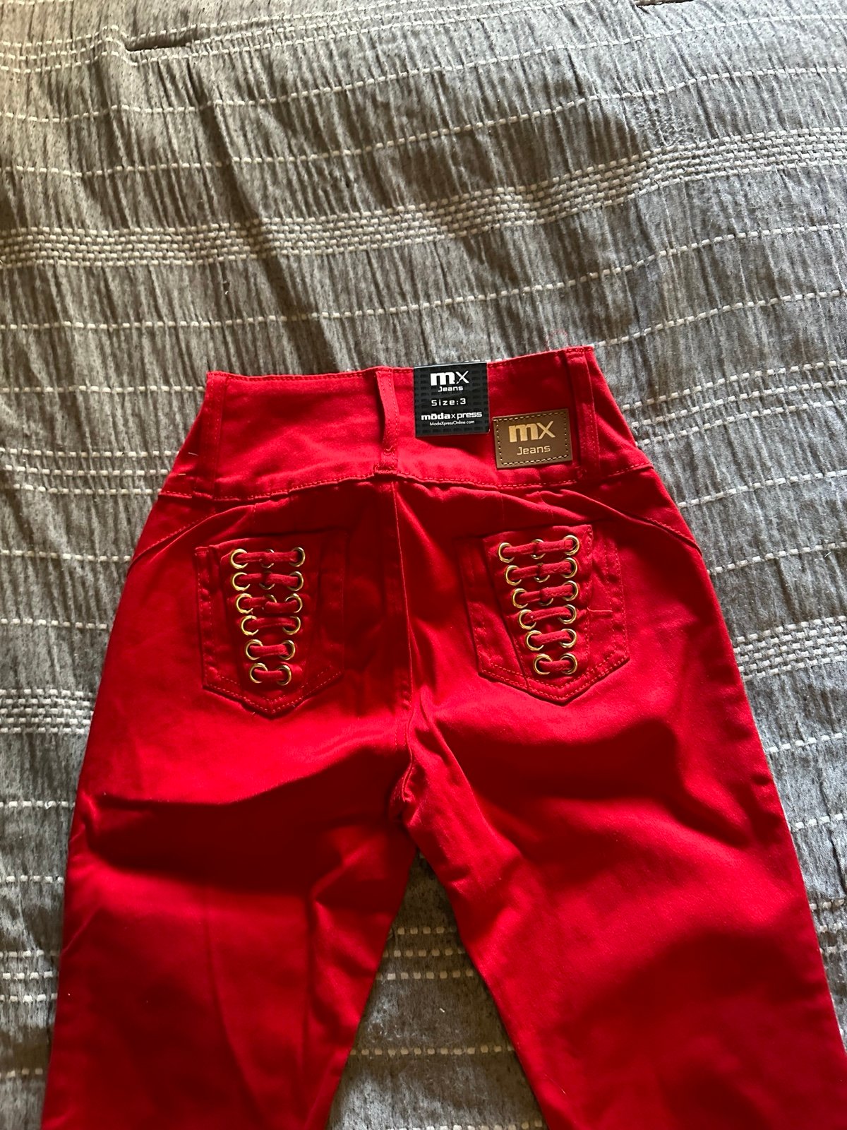 Butt lift jeans red moda xpress peach pants high waisted