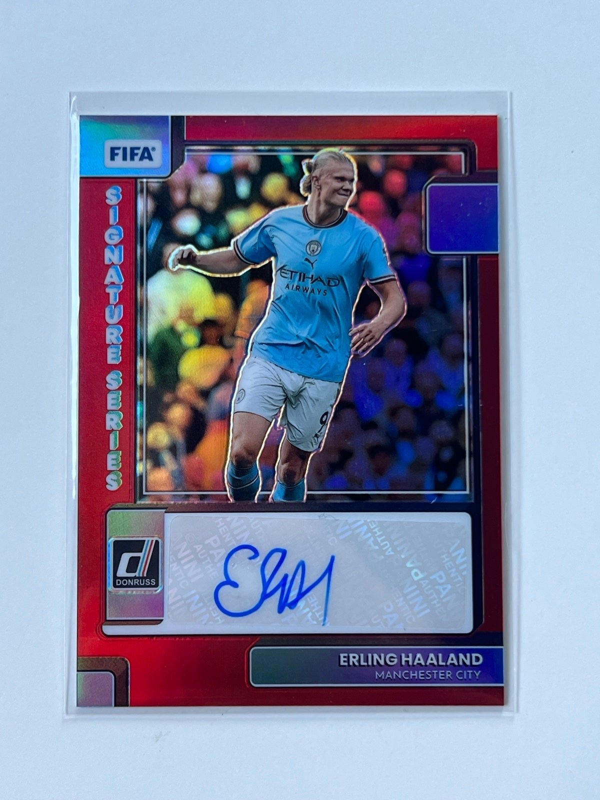 2022-23 Panini Donruss ERLING HAALAND 18/25 Auto Red Prizm
