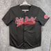 Ecko Unltd Mens Short Sleeve Heavy Weight Black Red Baseball Jersey Size L