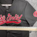 Ecko Unltd Mens Short Sleeve Heavy Weight Black Red Baseball Jersey Size L