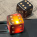1 pair on Earth RARE black green cherry faturan bakelite dice pair 062424dB@