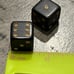 1 pair on Earth RARE black green cherry faturan bakelite dice pair 062424dB@