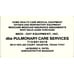 Jayshree H Patel Oxy Equipment Inc Pulmonary Care Houston Business Card SD9-B7