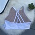 Lululemon White Logo Long Line Sports Bra