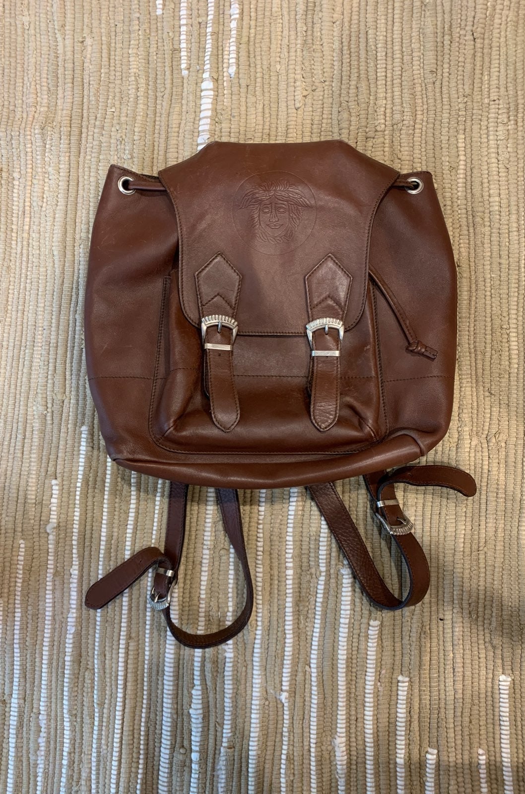 Versace Leather Backpack