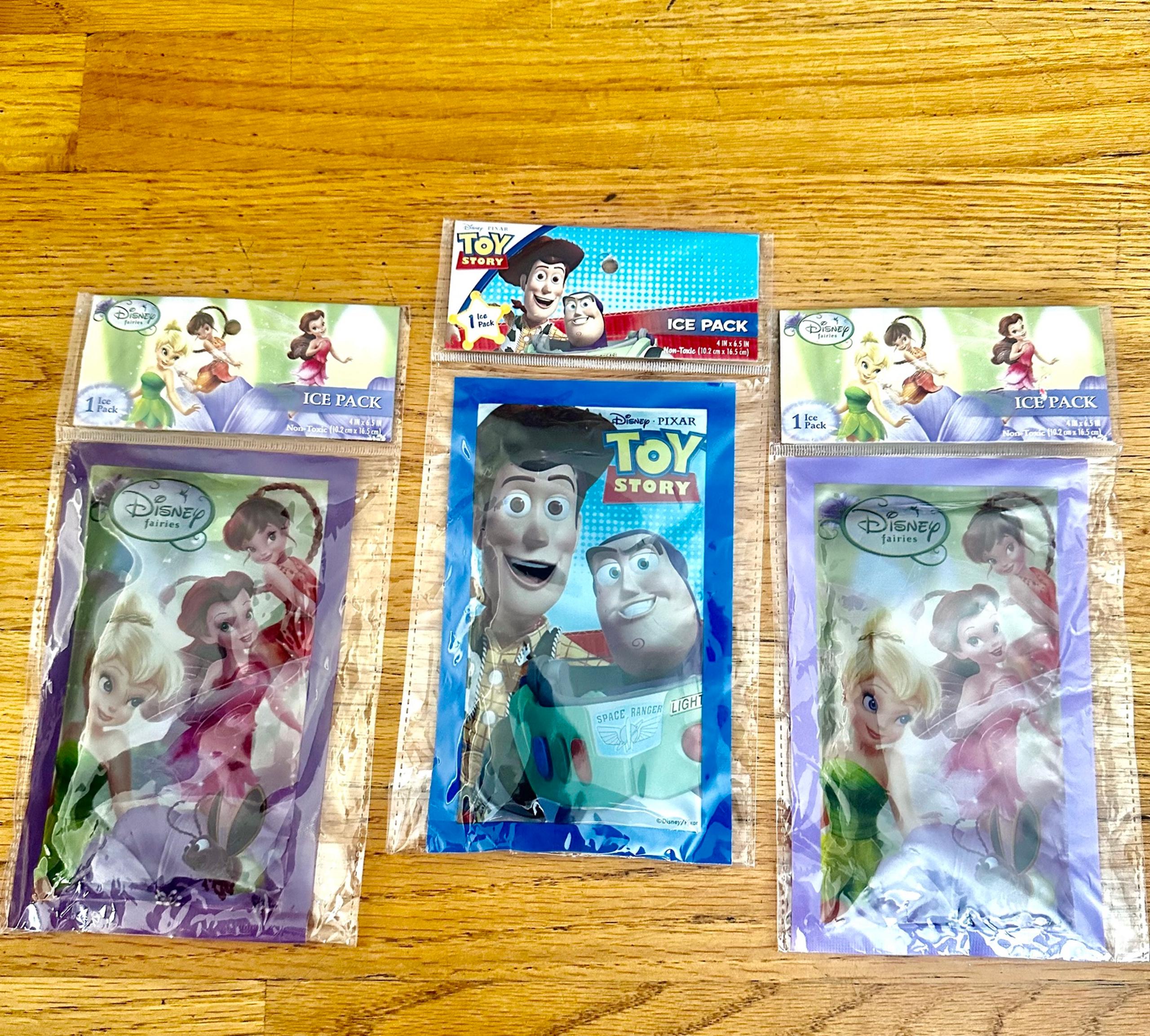 Disneyland Ice Packs Tinkerbell, Toy Story set of three