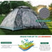 Camping Tent 3-4 Person Waterproof 4 Season Outdoor Hiking Family Camo Tents