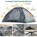 Camping Tent 3-4 Person Waterproof 4 Season Outdoor Hiking Family Camo Tents