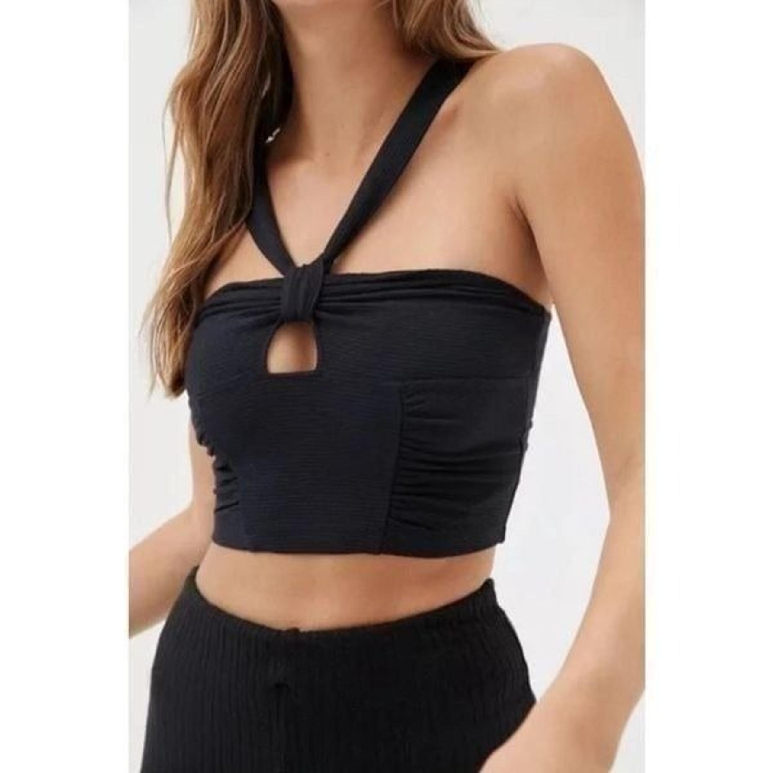 UO Urban Outfitters Midnight Halter Tank Top Cropped Size M