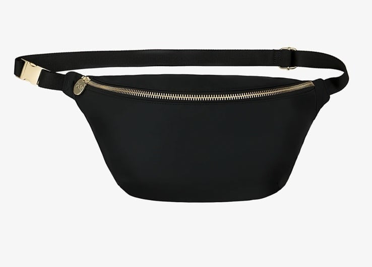 NWT Stoney Clover Lane Classic Nylon JUMBO FANNY PACK Black Noir Belt Bag Gold