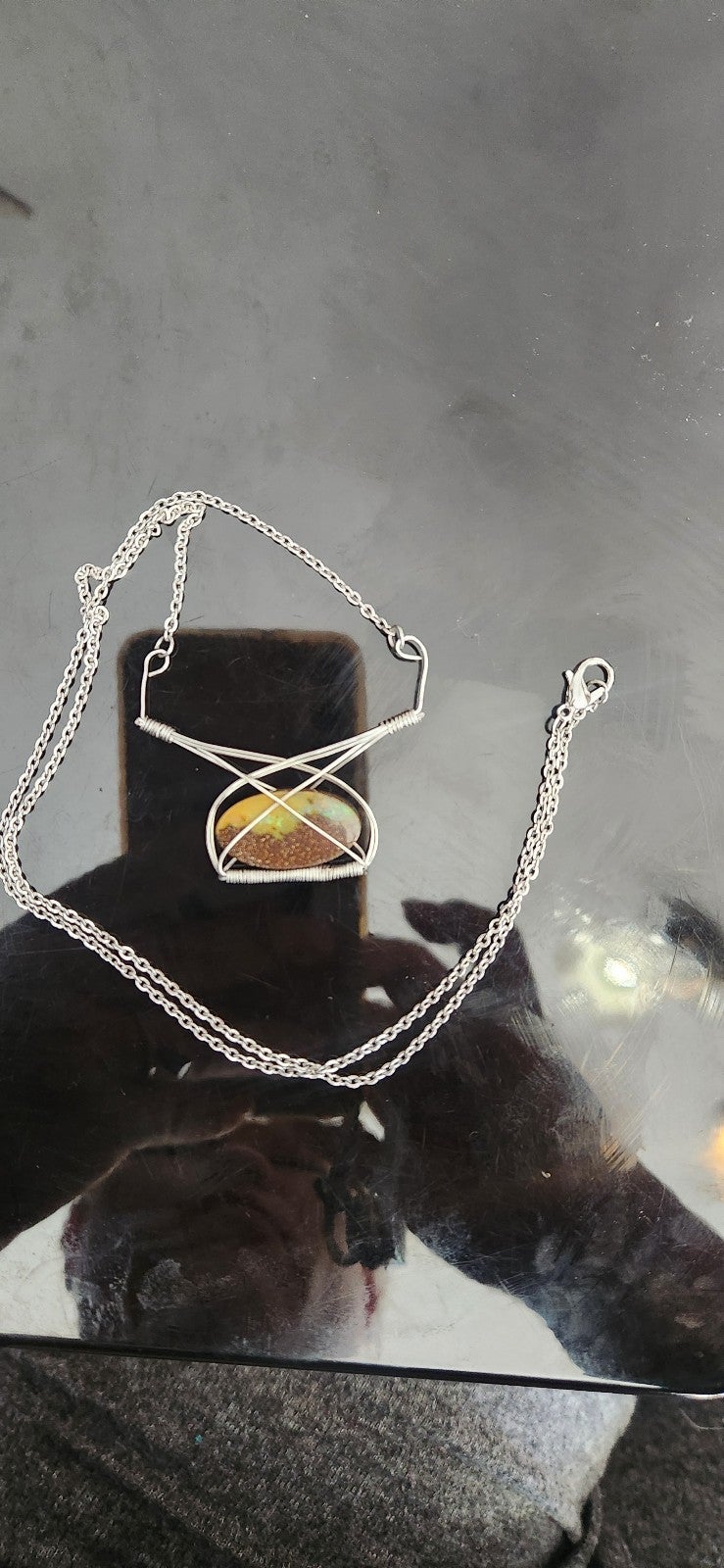 Australian opal necklace - 20 in