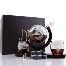 Whiskey Decanter Globe Gift Set