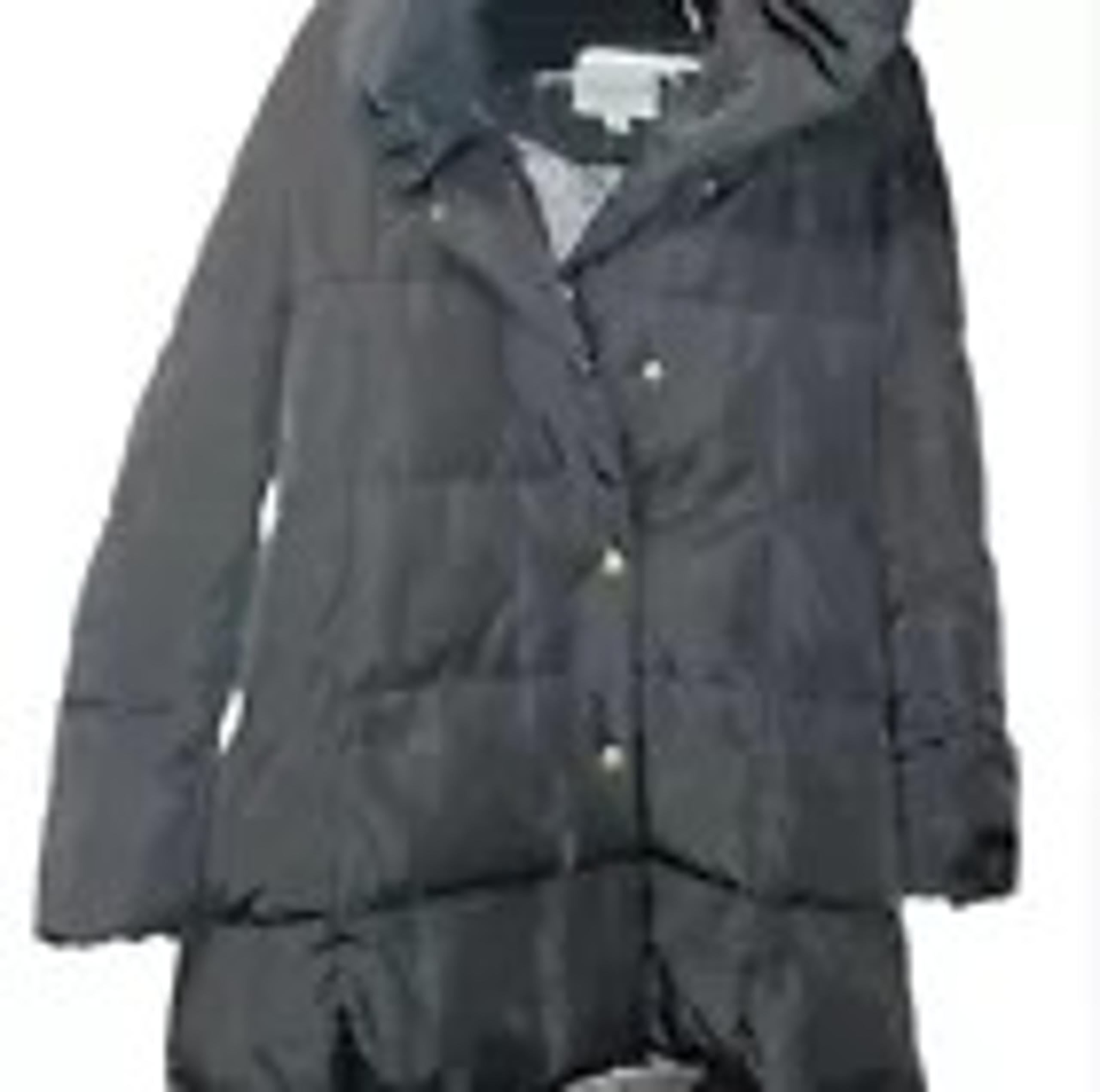 Women's COLE HAAN Mid Length Winter Puffer Coat Jacket Size Medium w/large Hood