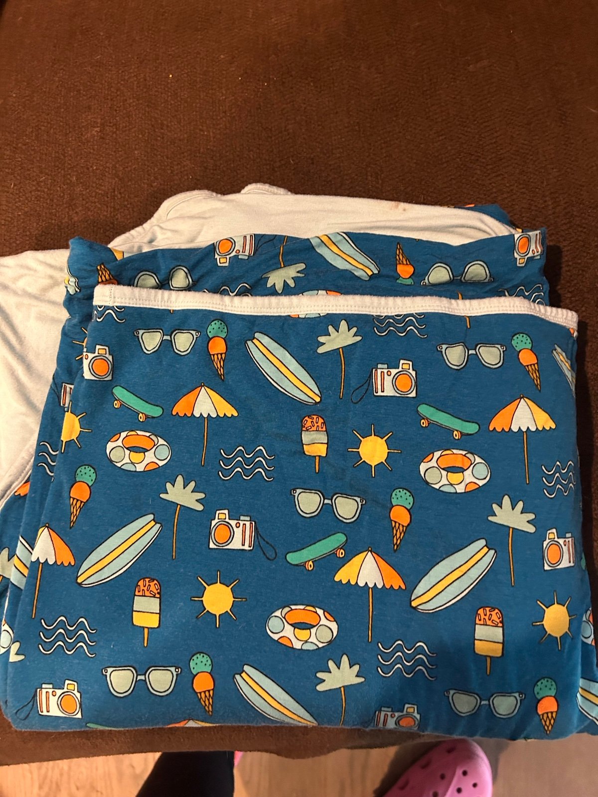 little sleepies Blue Surf Up Cloud Blanket