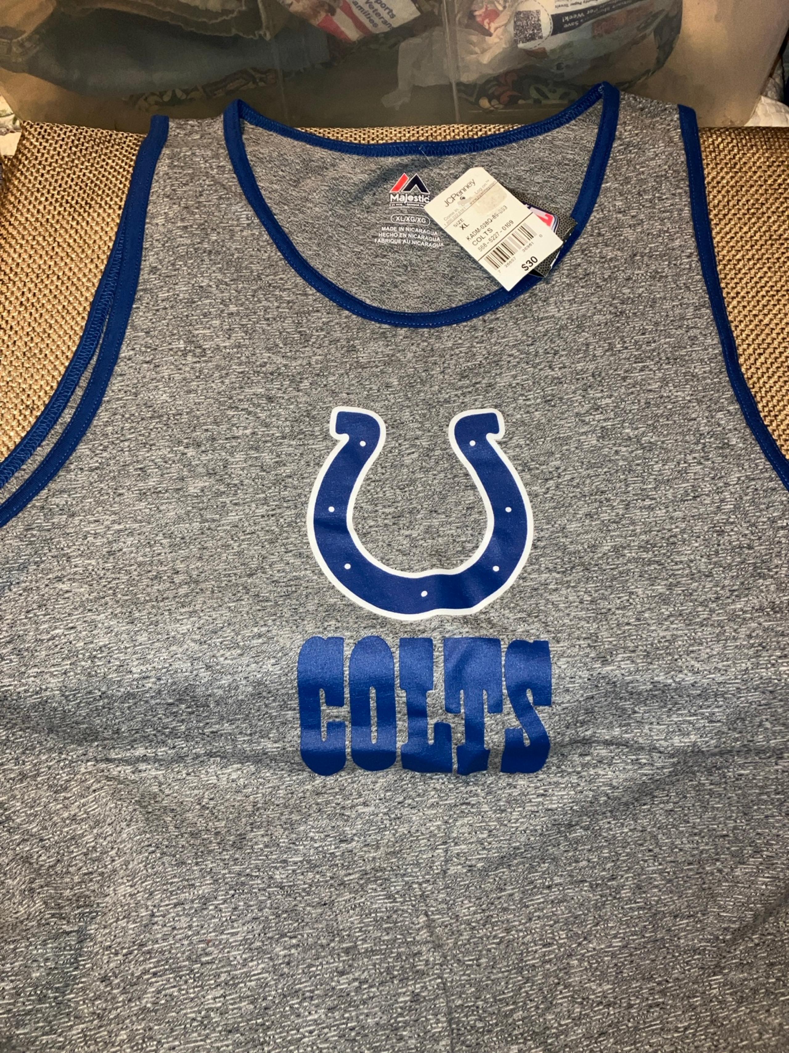 Colts tank top new with tags gray w/ blue trim size XL